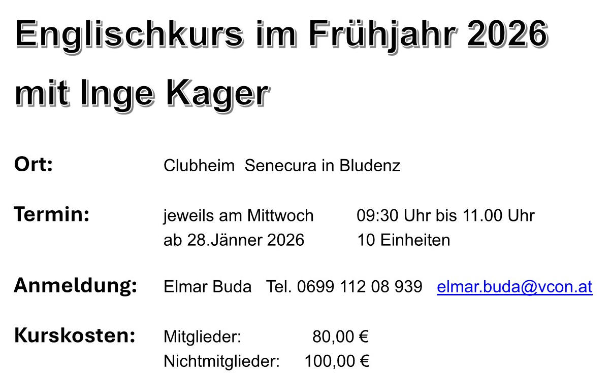 Englischkurs im Frühjahr 2026 Page 1