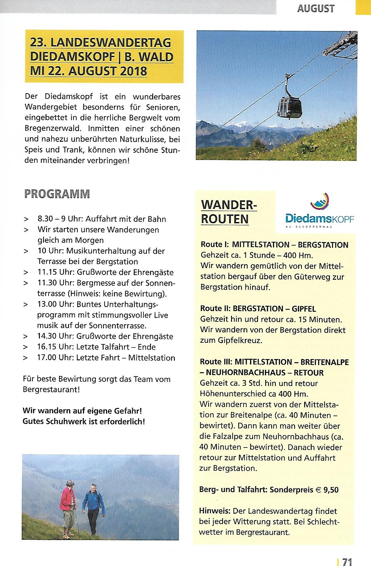 Landeswandertag 2018